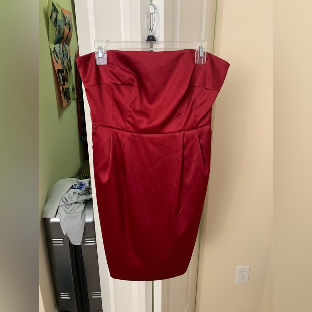 Red Strapless Dress